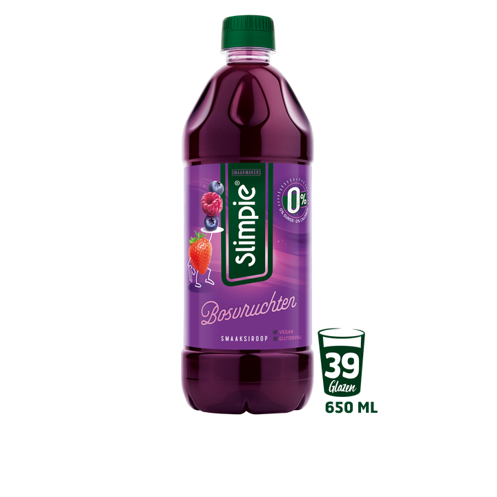 Slimpie Bosvruchten Siroop 650 ml