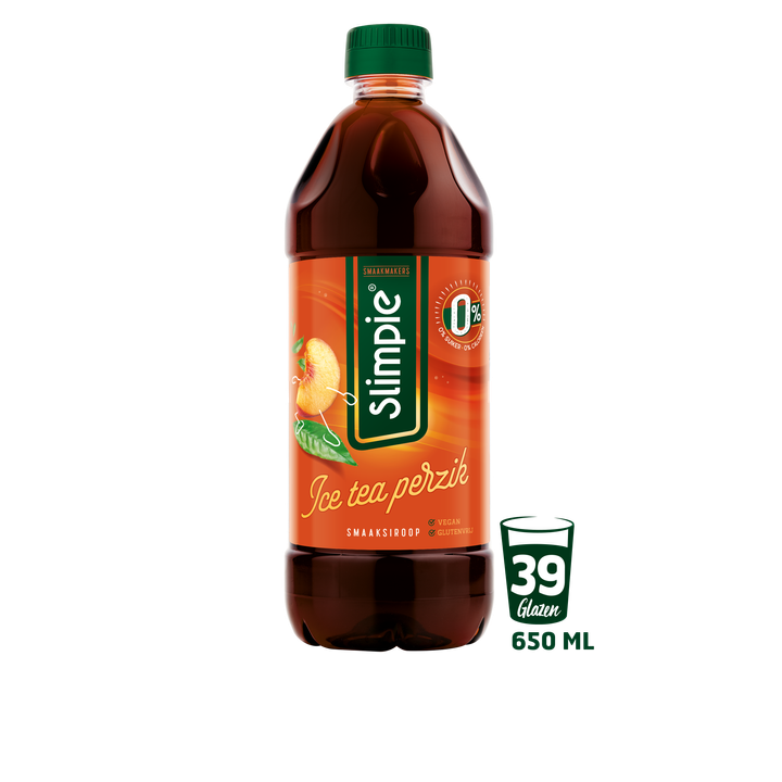 Slimpie Ice Tea Perzik Siroop 650 ml