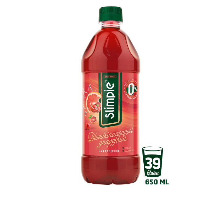 Slimpie Bloedsinaasappel Grapefruit Smaak Siroop 650 ml