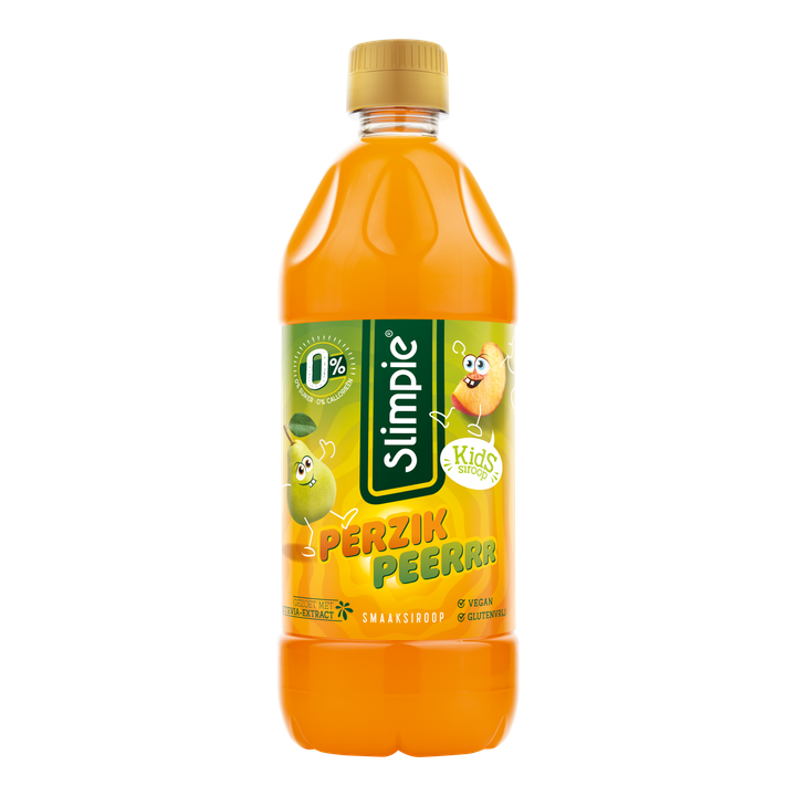 Slimpie Kids Siroop Perzik Peerrr Smaak 580 ml