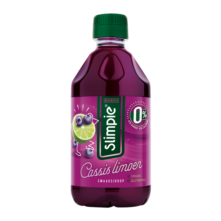 Slimpie Siroop Cassis limoen 300ML