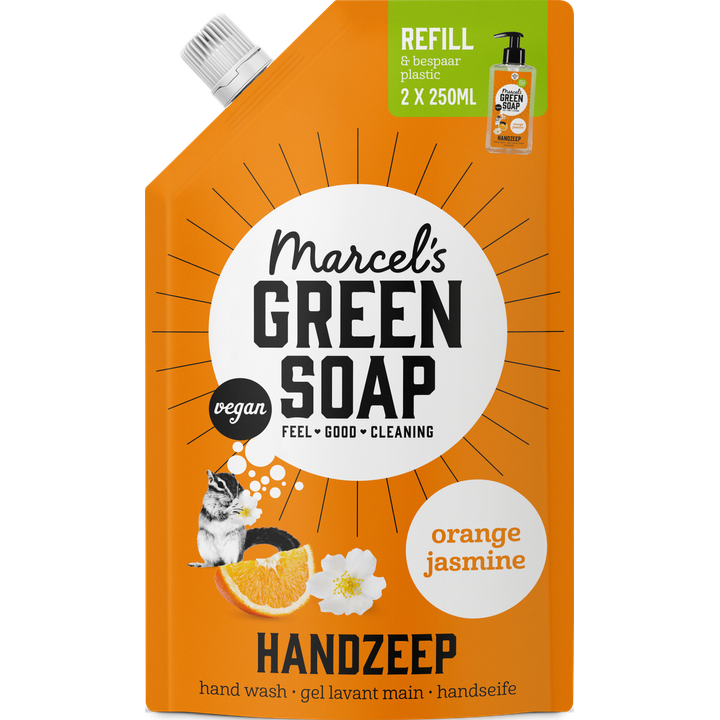 Marcel's Green Soap Orange Jasmine Handzeep Refill Pack 500 ml