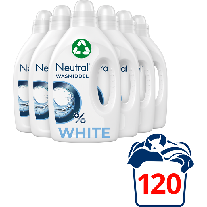 Neutral Vloeibaar Wasmiddel Wit 6 x 20 wasbeurten