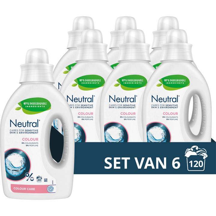 Neutral Vloeibaar Wasmiddel Kleur 6 x 20 wasbeurten