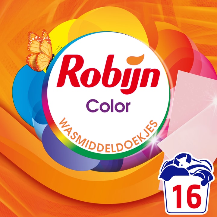 Robijn Classics Wasmiddeldoekjes Color 16 wasstrips