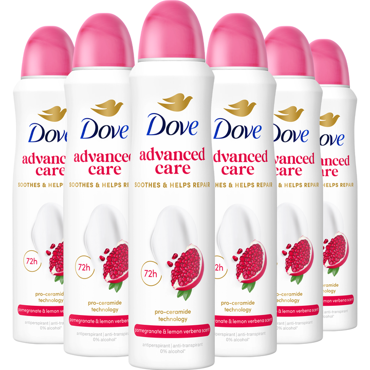 Dove Advanced Care Anti-Transpirant Pomegranate Scent 150ML 6 stuks