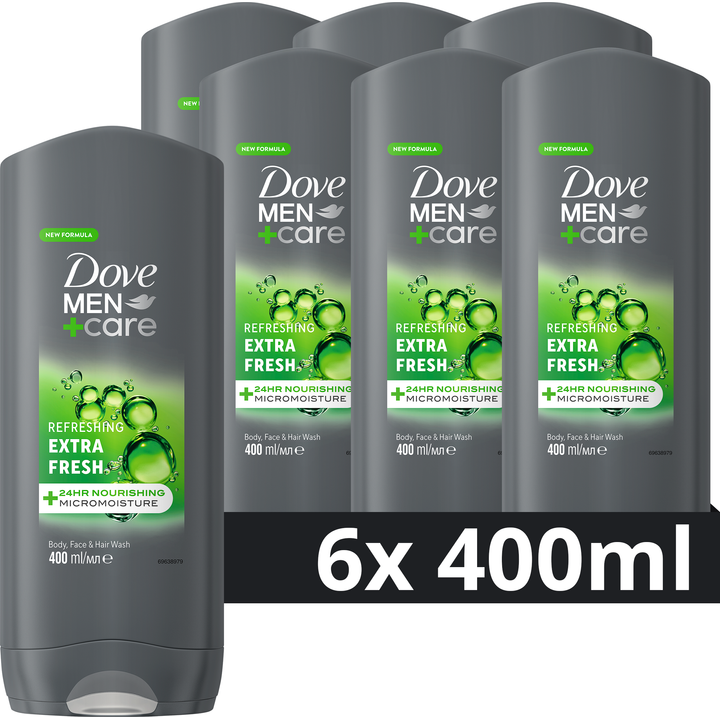 Dove Men+Care 3-in-1 Douchegel Extra Fresh 400 ml 6x 400 ML