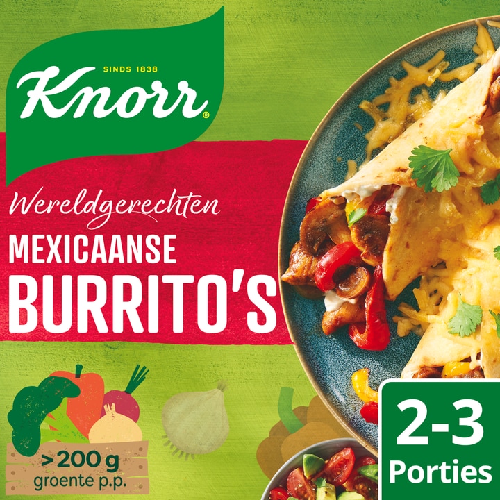 Knorr Wereldgerechten Burrito's Mexicaanse 228 g