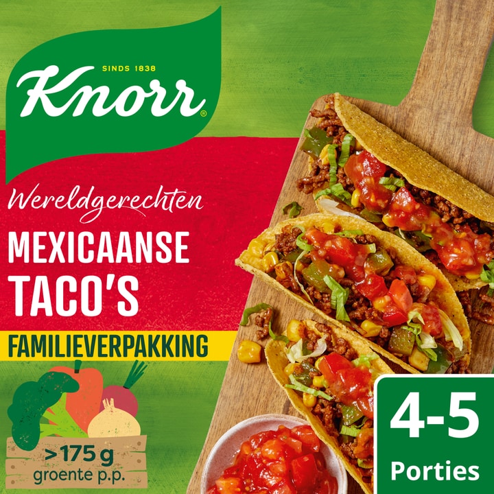 Knorr Wereldgerechten Maaltijdpakket Mexicaanse Taco's XL 245 g