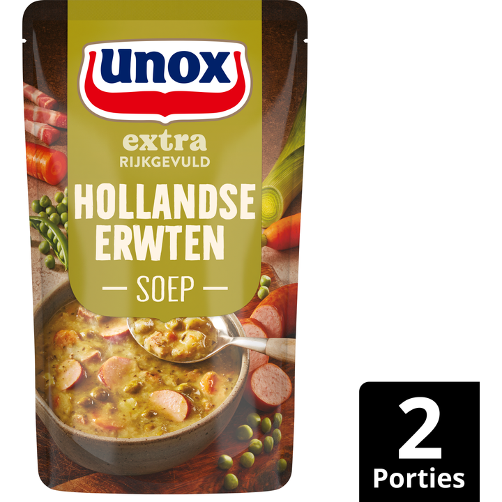 Unox Extra Rijkgevuld Soep In Zak Hollandse Erwten 570 ml