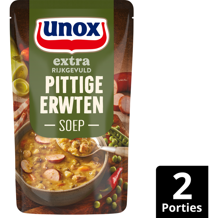 Unox Extra Rijkgevuld Soep In Zak Pittige Erwten 570 ml