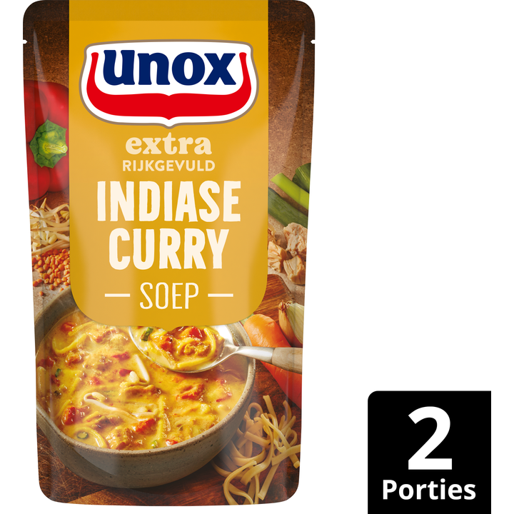 Unox Extra Rijkgevuld Soep In Zak Indiase Curry 570 ml