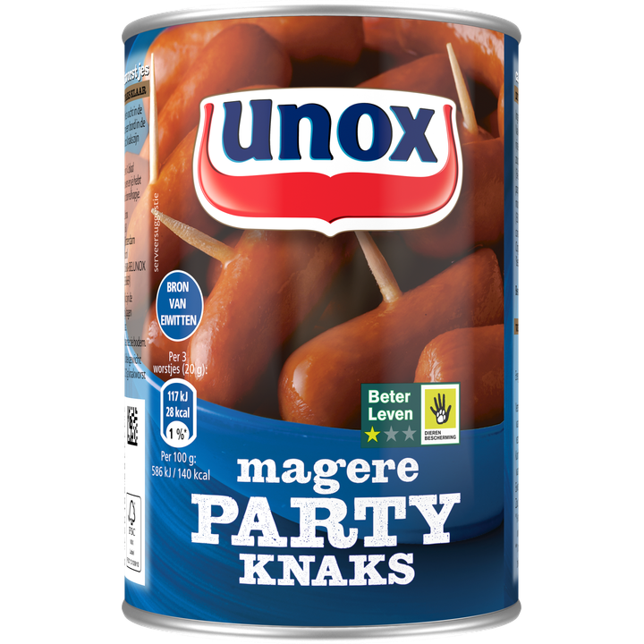 Unox Knakworst Magere Party Knaks 400 g
