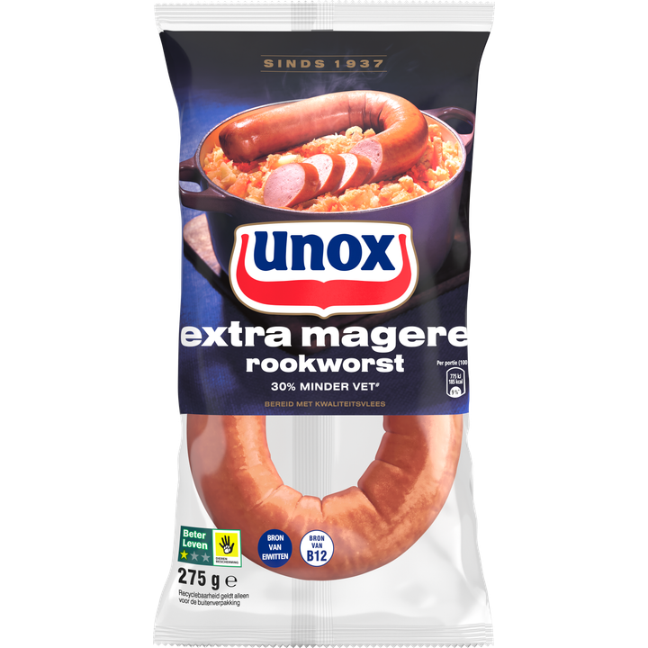 Unox Rookworst Extra Magere 275 gr