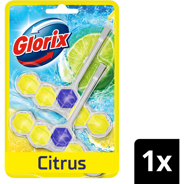 Glorix Power Clean Toiletblok Citroen 2 stuks