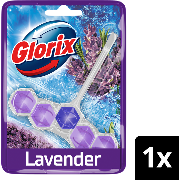 Glorix Power Clean Toiletblok Lavendel 1 stuk