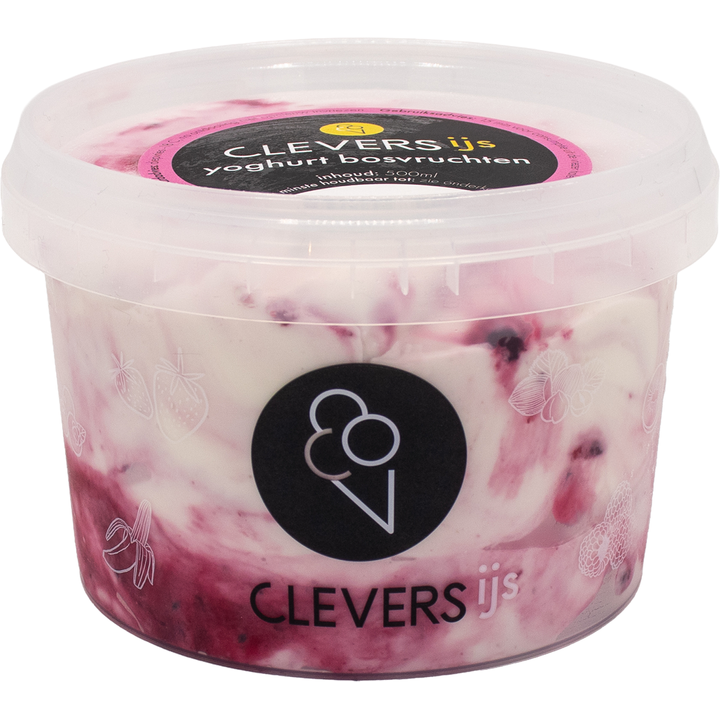 Clevers ijs Yoghurt bosvruchten ijs