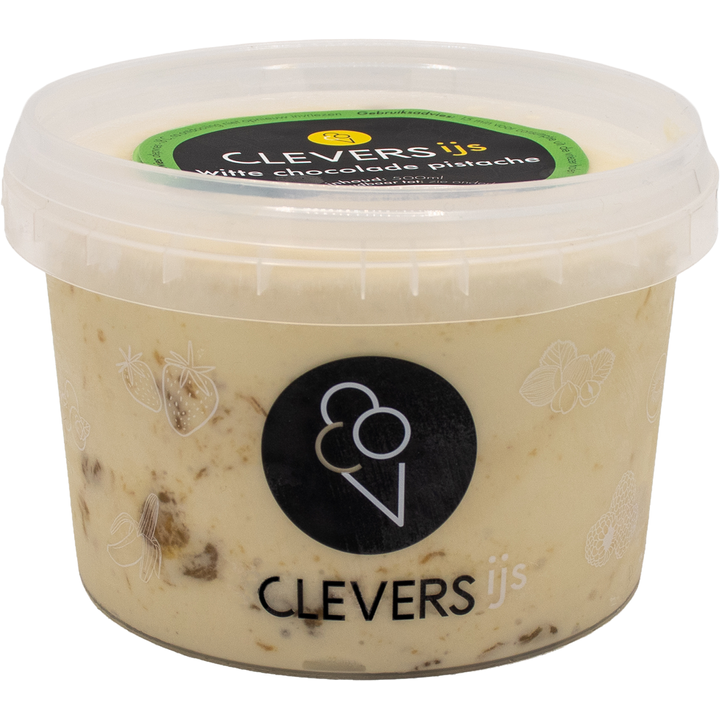 Clevers IJs Witte Chocolade Pistache 500 ml