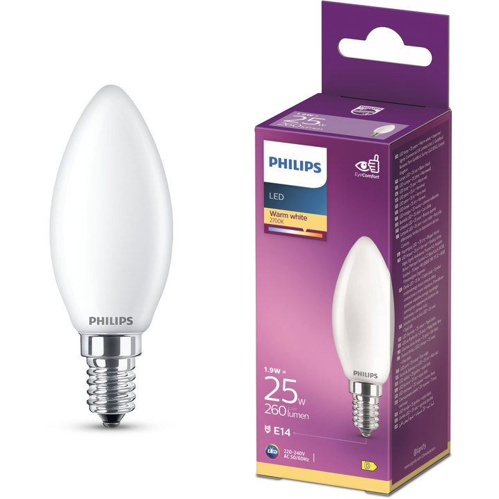 Philips Led Kaars 25W E14 box