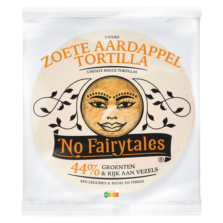 No Fairytales Zoete Aardappel Tortilla 5 Stuks 200 g