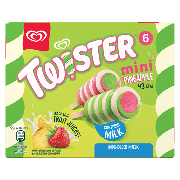 Ola IJs Twister Mini Pineapple 6 x 50 ml