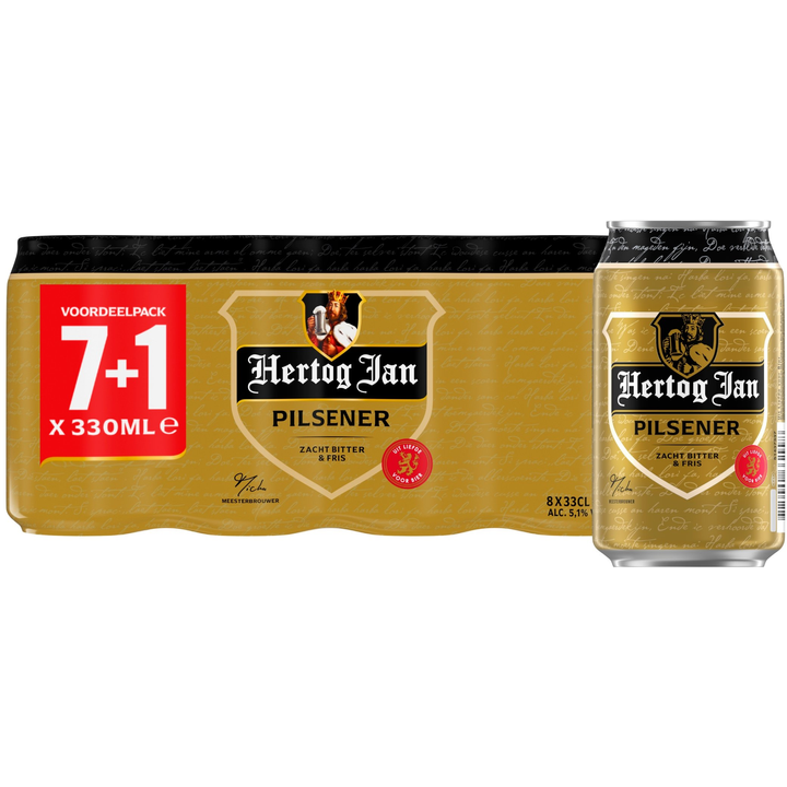 Natuurzuiver Bier Blikken 7 + 1 Voordeelpack