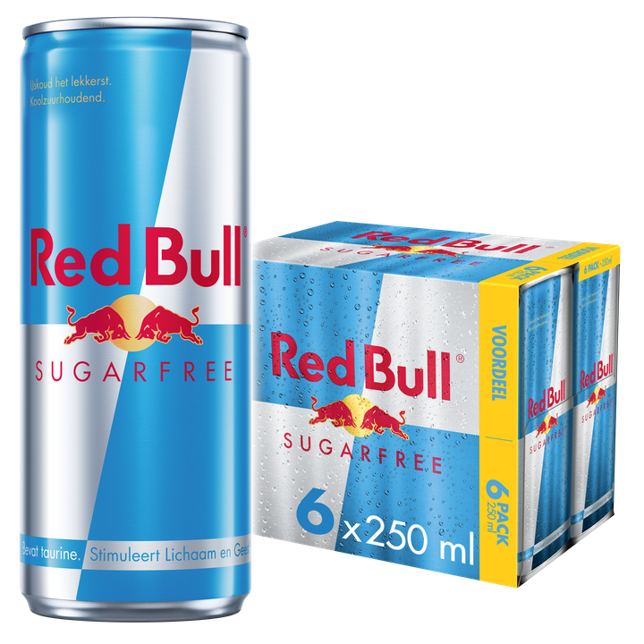 Red Bull Energy Drink Suikervrij Voordeelverpakking - 6 x 250ml