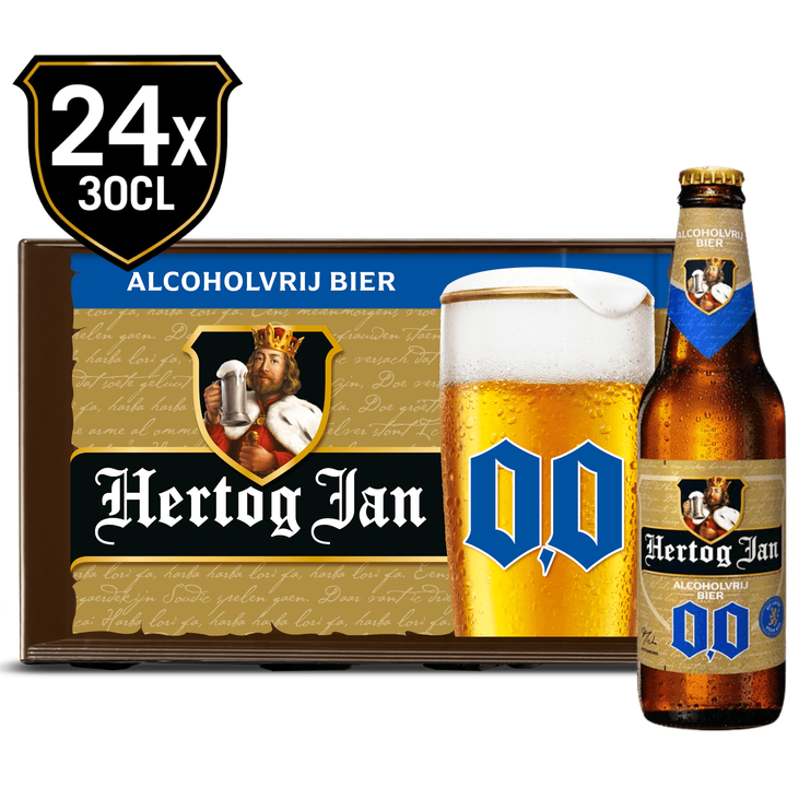 Hertog Jan 0.0% Alcoholvrij Bier - Krat - 24 x 300ML