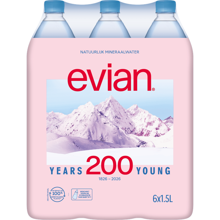 Evian Natuurlijk Mineraalwater 6 x 1,5L