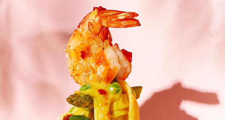 Gebakken scampi’s en coquilles