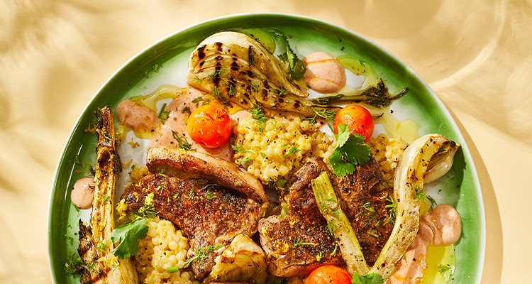 Gegrilde lamskoteletten