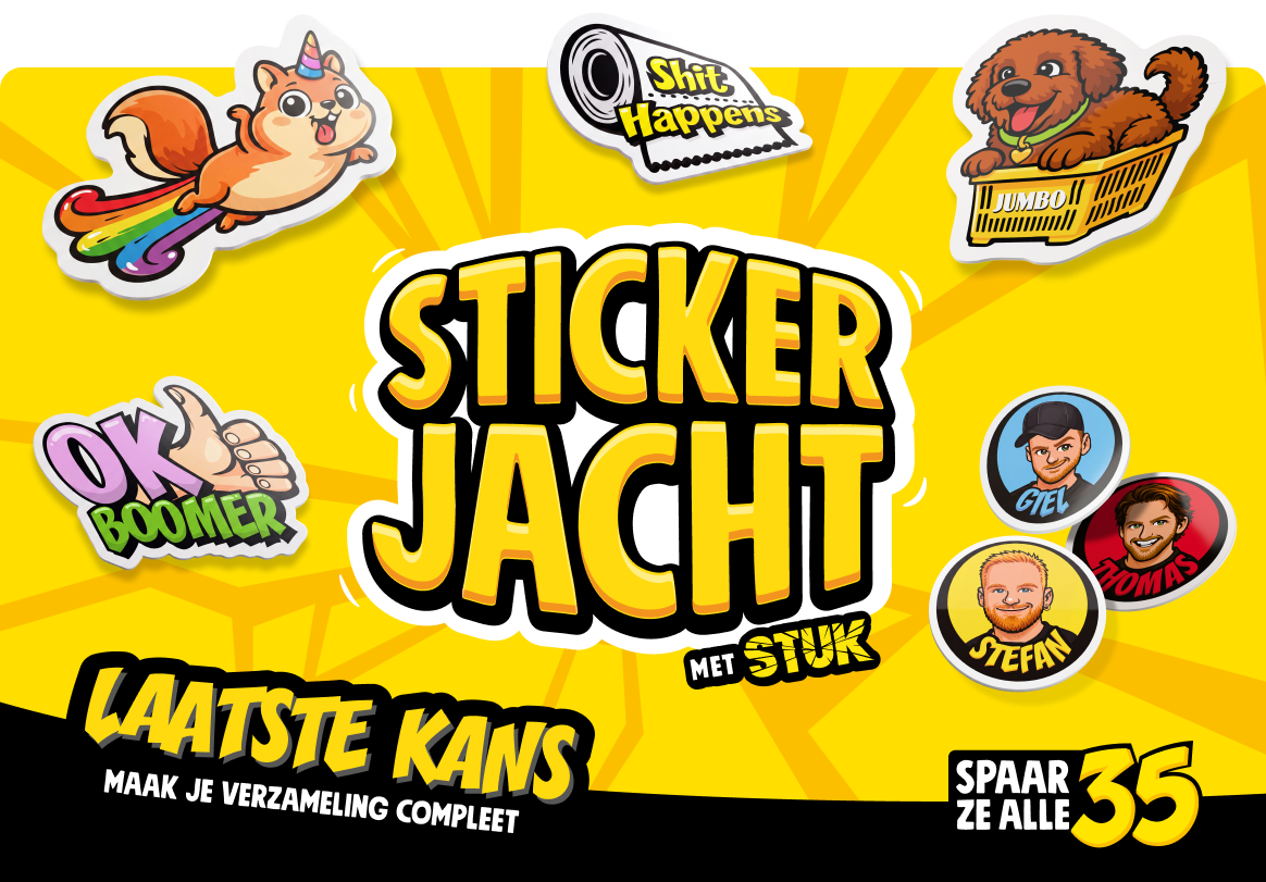 De Stickerjacht is bijna voorbij. Spaar nog snel je laatste stickers en maak je poster compleet.