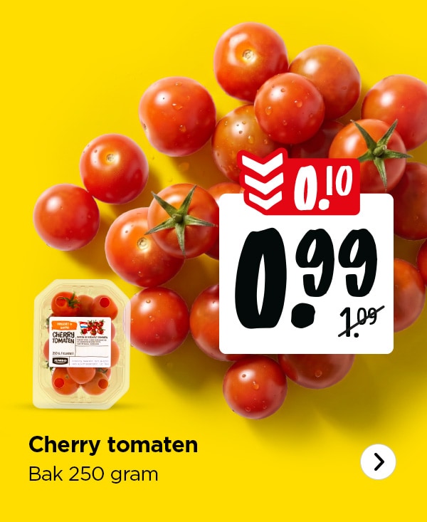 Cherry tomaten met 10 cent in prijs verlaagd