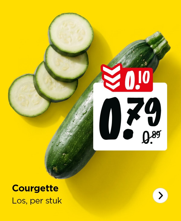 Courgette met 10 cent in prijs verlaagd