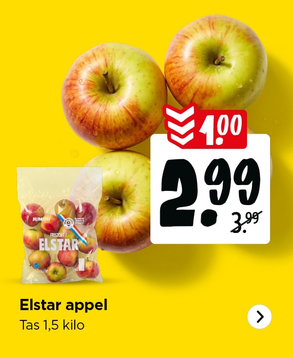 Elstar appels met 1 euro in prijs verlaagd
