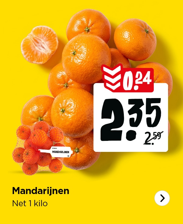 Mandarijnen met 24 cent in prijs verlaagd