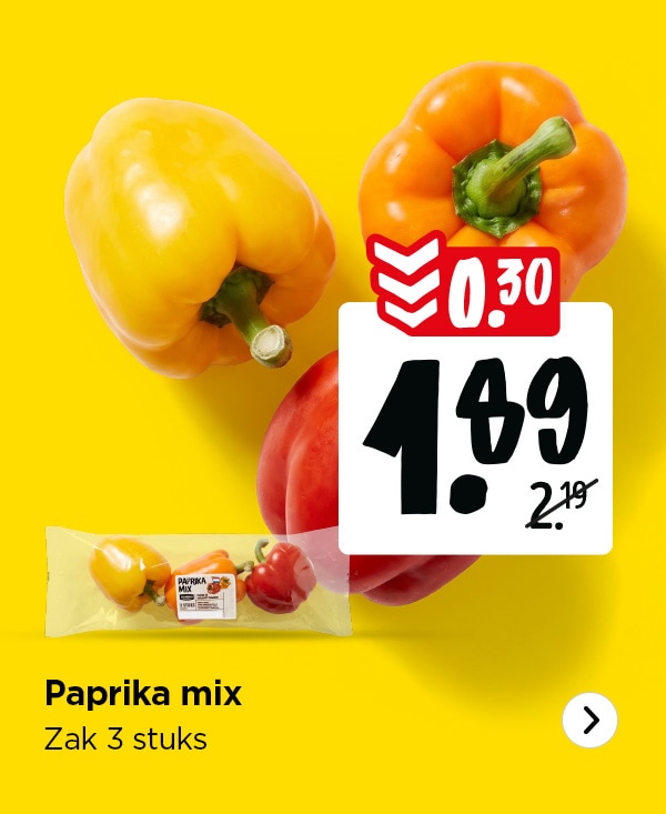 Paprika mix met 30 cent in prijs verlaagd