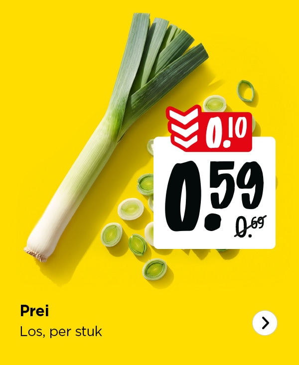 Prei met 10 cent in prijs verlaagd