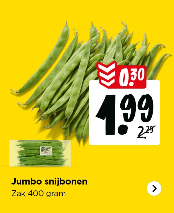 Snijbonen met 30 cent in prijs verlaagd