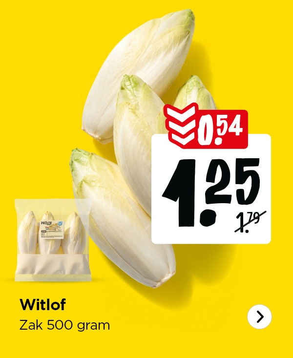 Witlof met 54 cent in prijs verlaagd