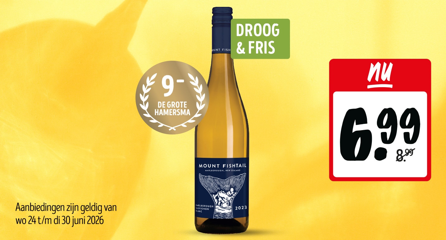 Mount Fishtail Sauvignon Blanc Fles 750 ml - 6,99
