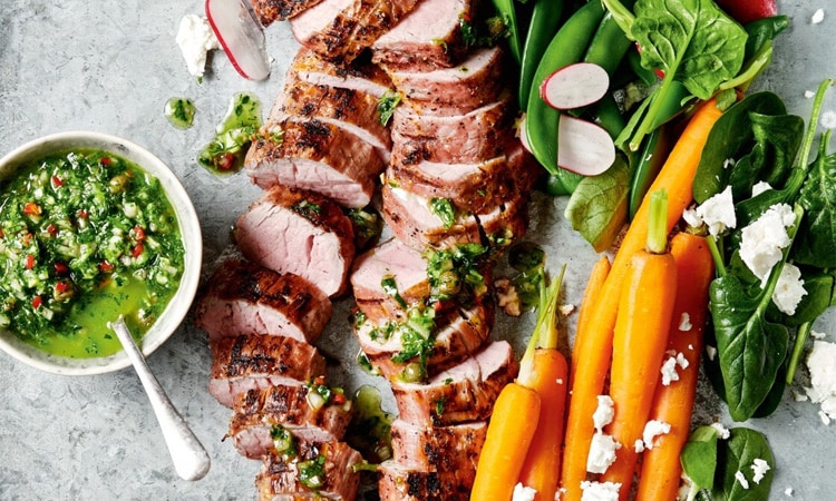 Varkenshaas met salsa verde