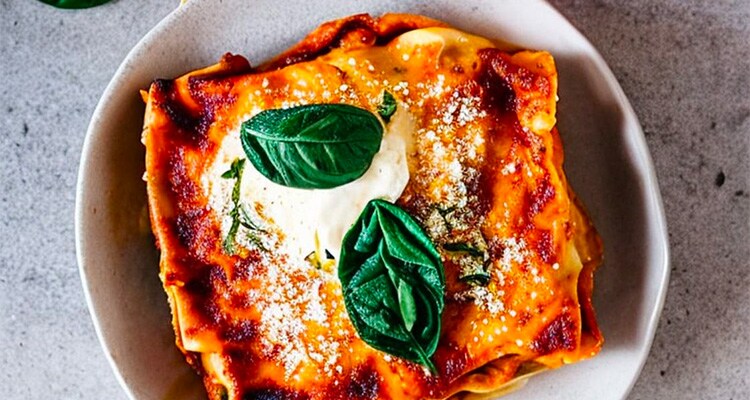 Lasagne met pompoen ricotta salie en spinazie